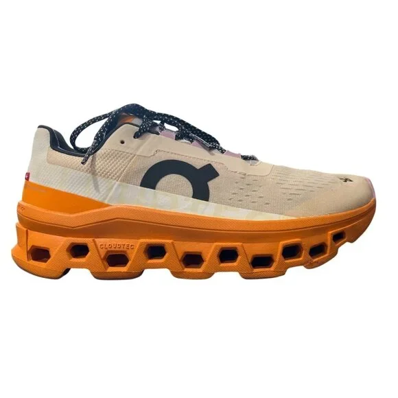 On Cloud Running Shoes Cloudmonster Fawn Turmeric Womens Size 8 - Picture 4 of 9